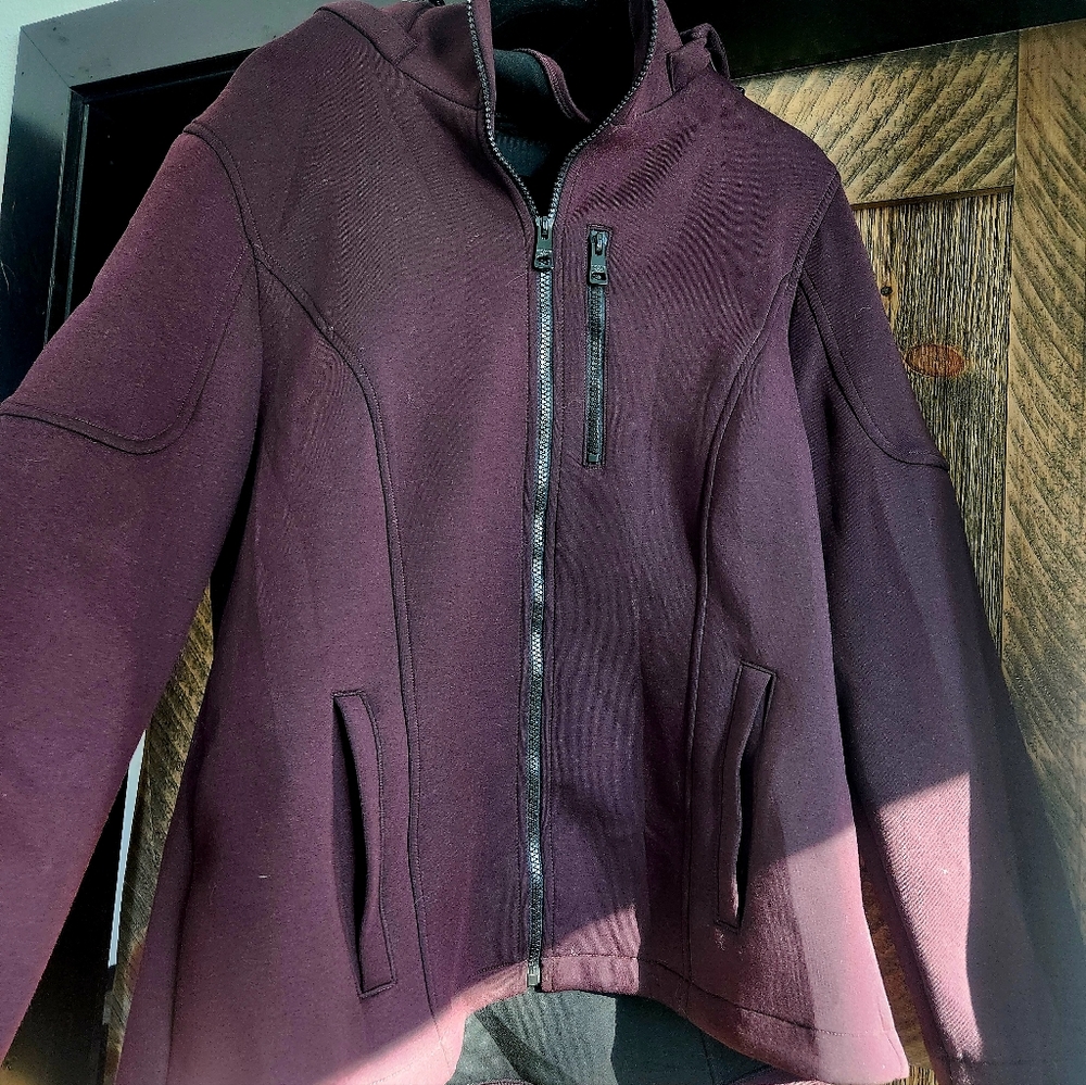 Hooded purple lined jacket